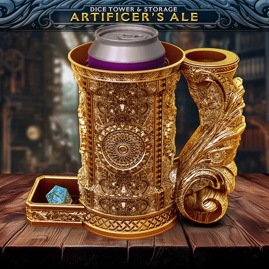 12oz Class Tankard Dice Tower with Optional Matching Dice Vault