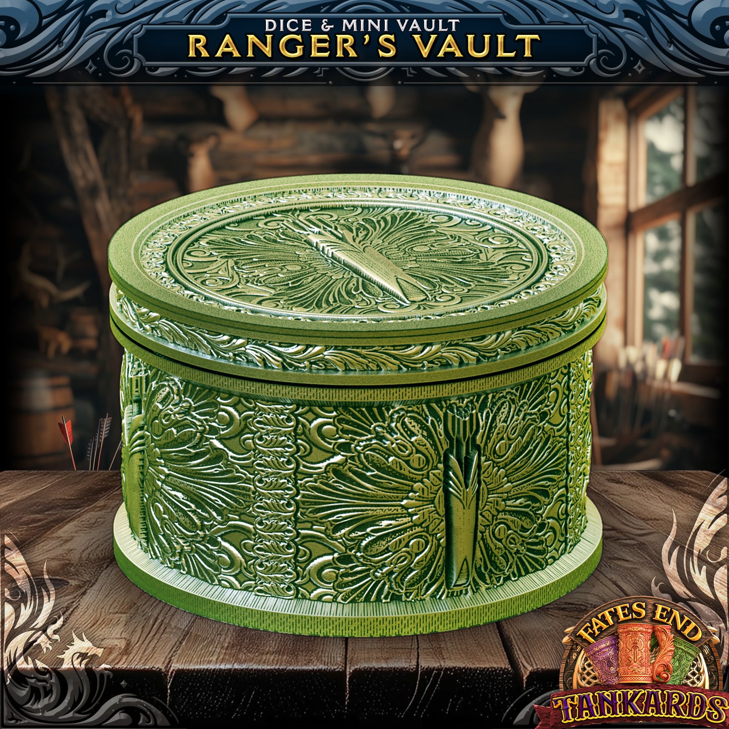 12oz Class Tankard Dice Tower with Optional Matching Dice Vault