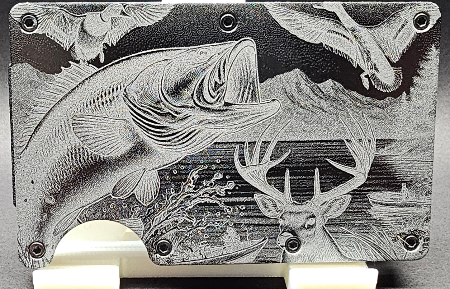 Laser Engraved RFID Blocking Aluminum Wallet